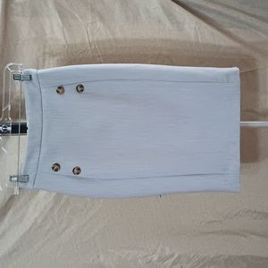 DE COLLECTION two button grey midi skirt XS